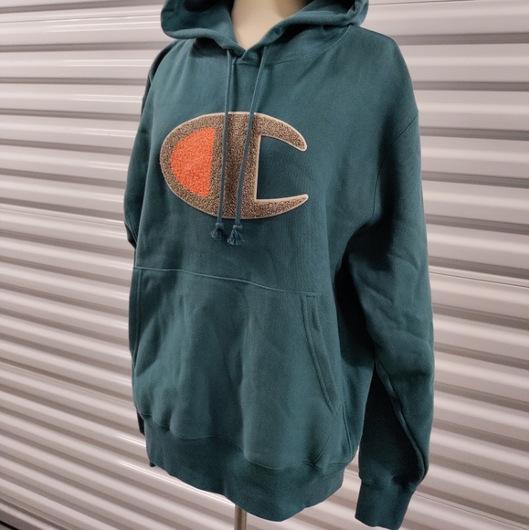 🆕Champion | Reverse Weave Hoodie Carefree Teal Size Medium Adult - Picture 2 of 11